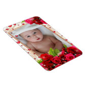 Koelapparaat Magnet Uw Foto Rood Harten Rozen Magneet (Rechterzijde)
