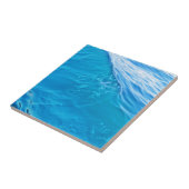 Koelblauwe watergolf tegeltje (Zijkant)