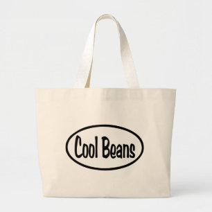 Koelbonen ovaal grote tote bag