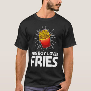 Koelboten voor Kinder jongens Frans Fry Fast Food T-shirt