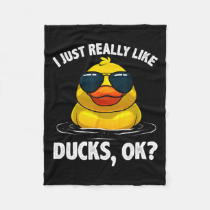 Koelboten voor mannen Duck Lovering Eigenaar Duck  Fleece Deken