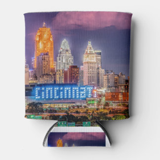 koelbox Cincinnati Ohio Night Skyline 2019 Blikjeskoeler
