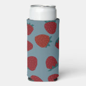 Koelbox met aardbeien op turquoise (Seltzer Voorkant)