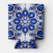 Koelbox met Blauw Wit Kleuren ontwerp Blikjeskoeler (Voorkant)