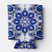 Koelbox met Blauw Wit Kleuren ontwerp Blikjeskoeler (Achterkant)