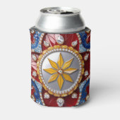 Koelbox met Colombiaanse kleuren ontwerp Blikjeskoeler (Blikje Achterkant)