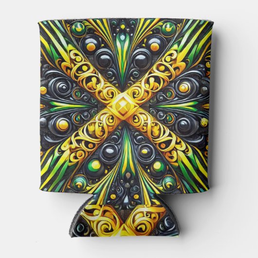 Koelbox met Jamaicaanse kleuren ontwerp Blikjeskoeler (Voorkant)