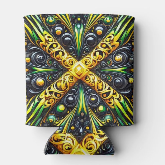 Koelbox met Jamaicaanse kleuren ontwerp Blikjeskoeler (Achterkant)