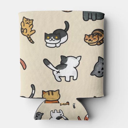 koelbox met poes blikjeskoeler (Achterkant)