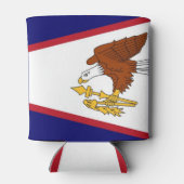 Koelbox met vlag van Amerikaans-Samoa, USA. Blikjeskoeler (Achterkant)