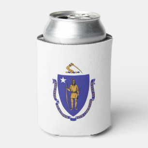Koelbox met vlag van de staat Massachusetts, Veren Blikjeskoeler