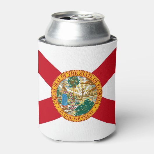 Koelbox met vlag van Florida State, Verenigde Stat Blikjeskoeler (Blikje Voorkant)