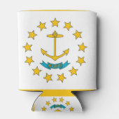 Koelbox met vlag van Rhode Island, Verenigde State Blikjeskoeler (Achterkant)