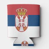 Koelbox met vlag van Servië Blikjeskoeler (Achterkant)