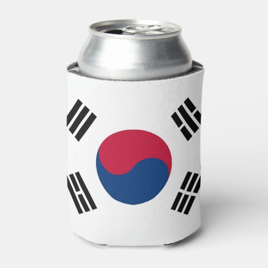 Koelbox met vlag van Zuid-Korea Blikjeskoeler (Blikje Voorkant)