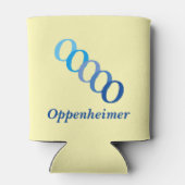 Koelbox - Naam met Initialen (blues) Blikjeskoeler (Achterkant)