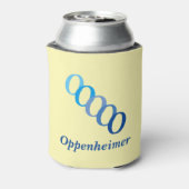 Koelbox - Naam met Initialen (blues) Blikjeskoeler (Blikje Achterkant)