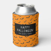 Koelbox Oranje BBT Pattern Halloween Party Blikjeskoeler (Blikje Voorkant)