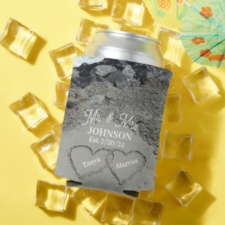 Koelbox- Twee harten in het zand Blikjeskoeler