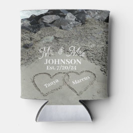 Koelbox- Twee harten in het zand Blikjeskoeler