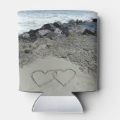 Koelbox- Twee harten in het zand Blikjeskoeler (Achterkant)