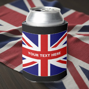 Koelboxxen onder de vlag van British Union Jack    Blikjeskoeler