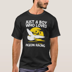 Koelduiven racen voor jongens Kinder duivenstralen T-shirt