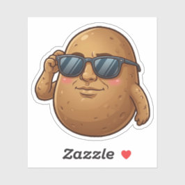 Koele Aardappel Met Zonnebril Sticker