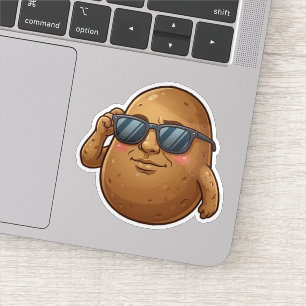 Koele Aardappel Met Zonnebril Sticker