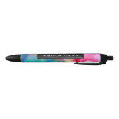 Koele Abstracte Multi-color Waterverven Modern Zwarte Inkt Pen (Bodem)