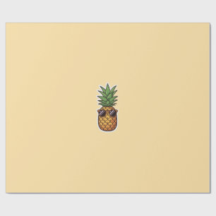 Koele Ananas met Zonnebril Cadeaupapier
