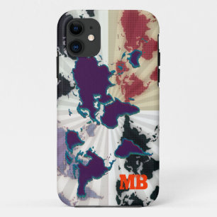 koele andere wereldkaart iPhone 11 hoesje