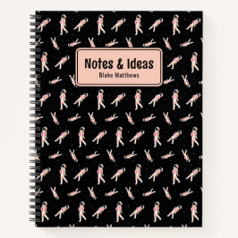 Koele astronauten zweven in de ruimte Custom Notit Notitieboek