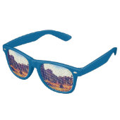 Koele blauwe bomen zonnebril (Gekanteld)