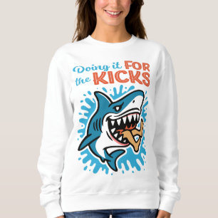 Koele Blauwe Haai voor Kicks Trui