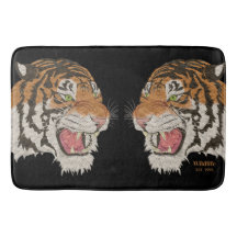 Koele boze wilde dieren vechten Tigers zwart