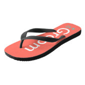 Koele bruidegom koraal teenslippers (Schuin)