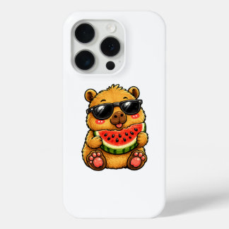 Koele Capybara Watermeloen Zomer iPhone 15 Pro Case