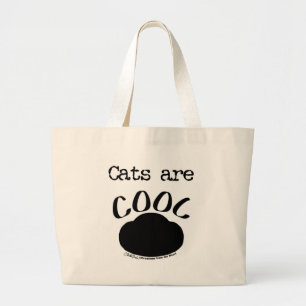 Koele Cat-Paw print Grote Tote Bag