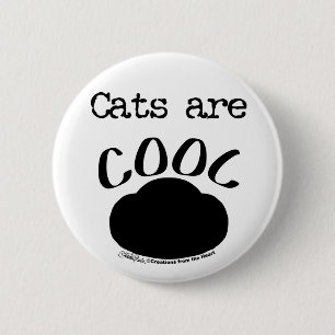 Koele Cat-Paw print Ronde Button 5,7 Cm
