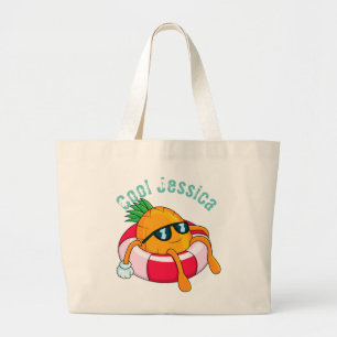 Koele Chill Ananas Grote Tote Bag
