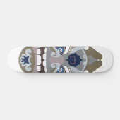 Koele Chinese krijger masker Skateboard (Horizontaal)