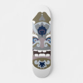 Koele Chinese krijger masker Skateboard (Voorkant)