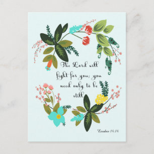 Koele Christelijke kunst - Exodus 14:14 Briefkaart