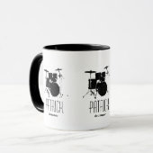 Koele drums gepersonaliseerd mok (Voorkant links)