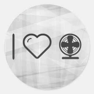 Koele elektrische ventilatoren ronde sticker