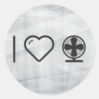 Koele elektrische ventilatoren ronde sticker