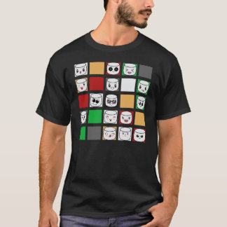 Koele Emoticons Marshmallows in een doos T-shirt