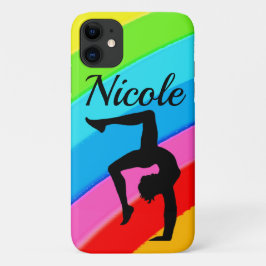 KOELE EN KLEURRIJKE GEPERSONALISEERD GYMNASTIEK iPhone 11 HOESJE