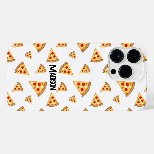 Koele en leuke pizza plakjes patroon Aangepaste na iPhone Hoesje (Achterkant horizontaal)